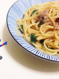 一人暮らしのランチ簡単大葉とツナのパスタ-レシピのメイン写真