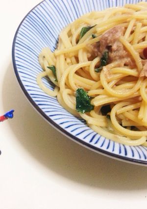 一人暮らしのランチ簡単大葉とツナのパスタ-レシピのメイン写真