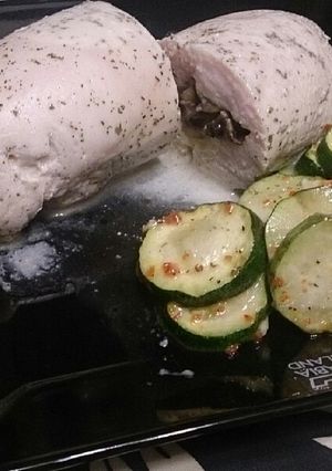 チキンむね肉のキノコチーズ ロール-レシピのメイン写真