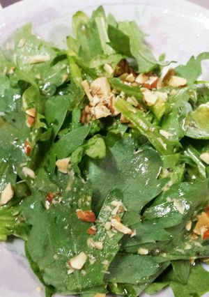 春菊サラダ★ツナ缶油で美味なドレッシング-レシピのメイン写真