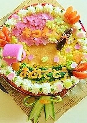 卒業式、卒園式おめでとうご飯ケーキ-レシピのメイン写真