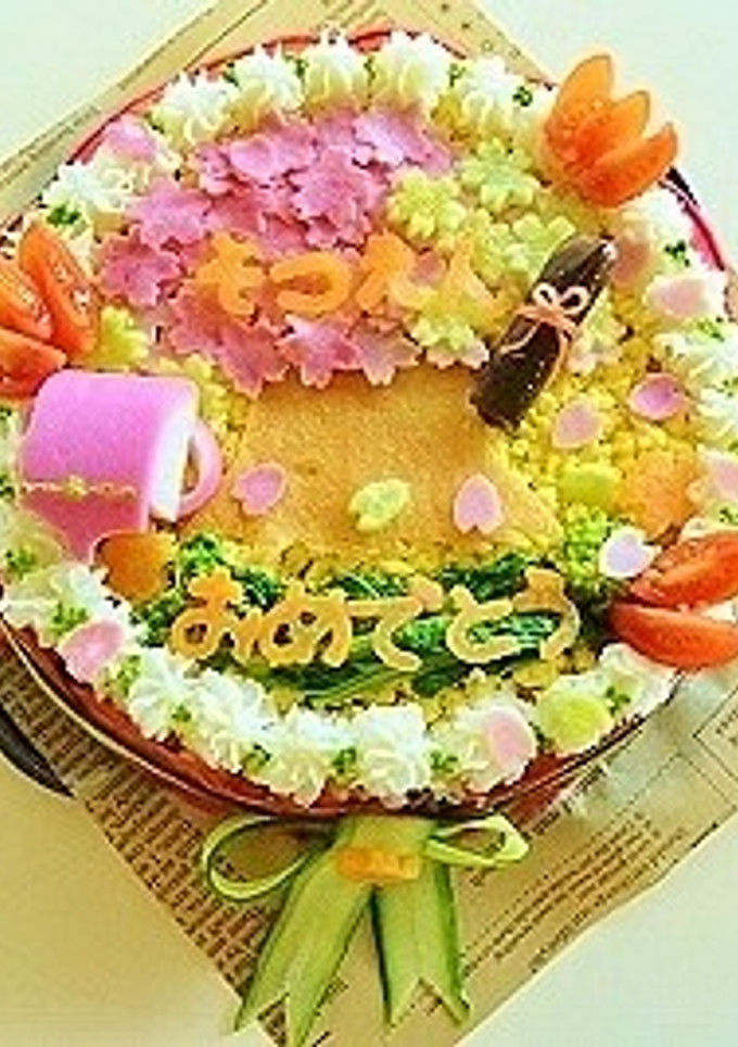 卒業式、卒園式おめでとうご飯ケーキ-レシピのメイン写真