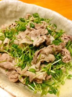 3分クック♪豚肉と豆苗のサラダ-レシピのメイン写真