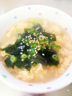 簡単♡ふわふわ卵と春雨の中華スープ-レシピのメイン写真