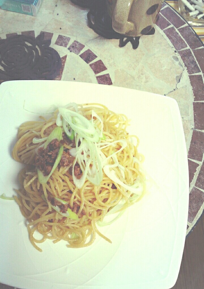 お弁当の残り☆そぼろとネギで和パスタ☆-レシピのメイン写真