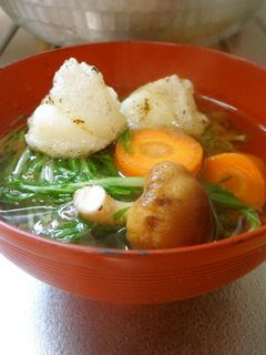 最速の揚げ餅の雑煮-レシピのメイン写真