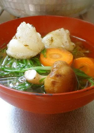 最速の揚げ餅の雑煮-レシピのメイン写真