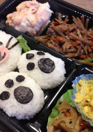 キャラ弁★彡にゃんこ肉球にぎり-レシピのメイン写真