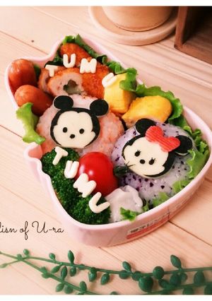 ミッキー&ミニー弁当♡ツムツム ver-レシピのメイン写真