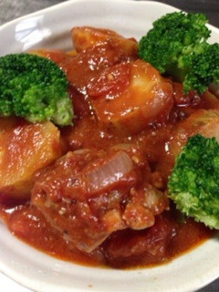 簡単☆チキンのアンチョビトマト煮込み☆-レシピのメイン写真