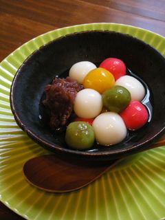 見た目も美味しい鮮やか三色+白玉ぜんざい-レシピのメイン写真