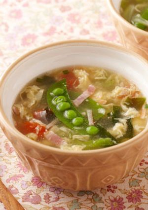 春野菜たっぷりのたまごスープ-レシピのメイン写真