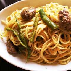 鶏レバーといんげんの南欧風パスタ-レシピのメイン写真