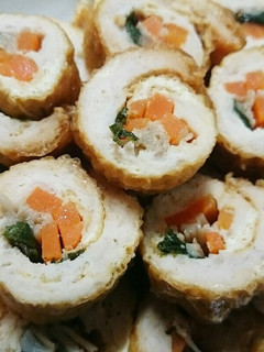油揚げの鳥ひき肉巻き巻き煮☆-レシピのメイン写真