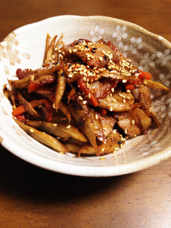 豚肉とごぼうの甘辛炒め☆お弁当にも☆-レシピのメイン写真
