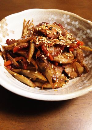 豚肉とごぼうの甘辛炒め☆お弁当にも☆-レシピのメイン写真