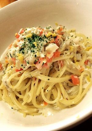 シラスと文旦(柑橘系)のクリームパスタ-レシピのメイン写真
