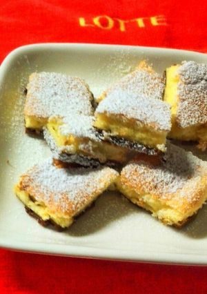 材料6つ！チョコとチーズのスクエアケーキ-レシピのメイン写真