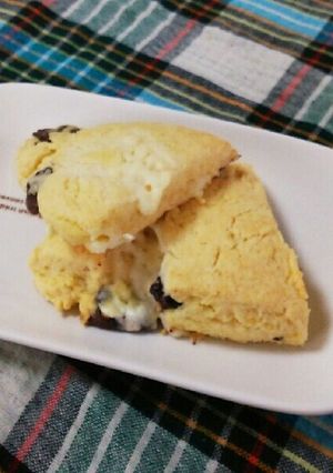 クリームチーズとチョコレートのスコーン-レシピのメイン写真