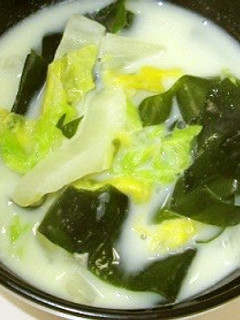 白菜の豆乳スープ-レシピのメイン写真