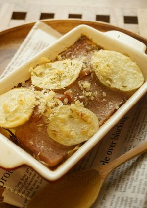 m簡単！お洒落なスパムのグラタン風-レシピのメイン写真