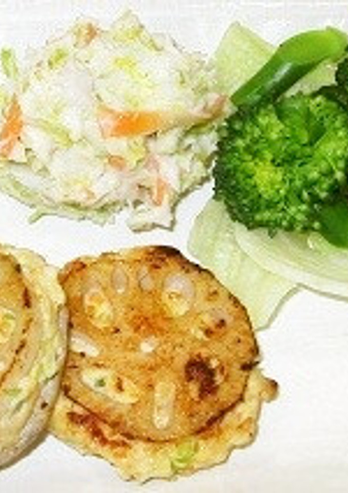 レンコンのはさみ焼きと里芋のサラダ-レシピのメイン写真
