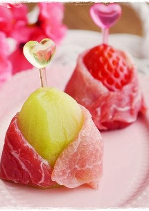 苺とキウイno生ハムピンチョス♥ひな祭り-レシピのメイン写真