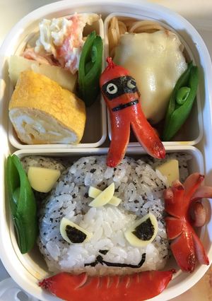 妖怪ウォッチ フユニャン キャラ弁-レシピのメイン写真