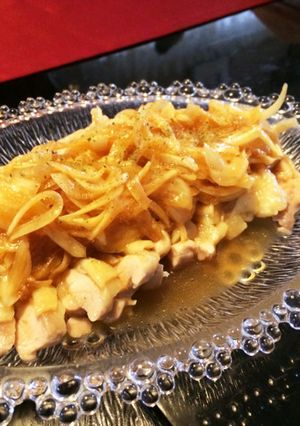 鶏肉のさっぱり玉ねぎ乗せ〜♡-レシピのメイン写真
