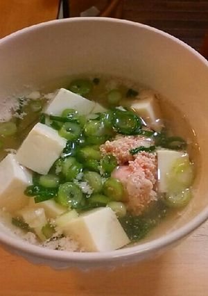 簡単！豆腐と明太子のスープ-レシピのメイン写真