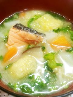 鮭の西京漬けで なんちゃって粕汁-レシピのメイン写真