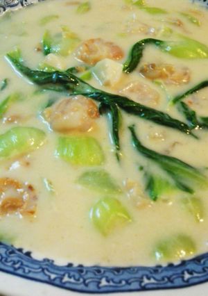青梗菜と海老、ホタテの中華クリーム煮♪-レシピのメイン写真