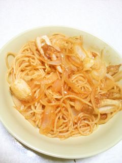 玉ねぎ竹輪ナポリタン-レシピのメイン写真