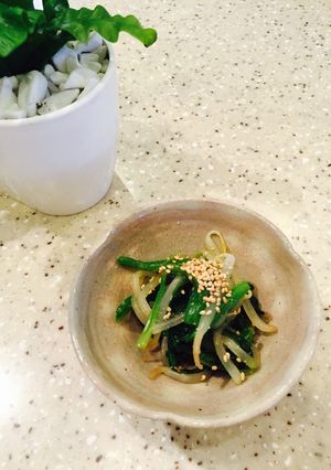 ホーレン草ともやしの胡麻和え-レシピのメイン写真