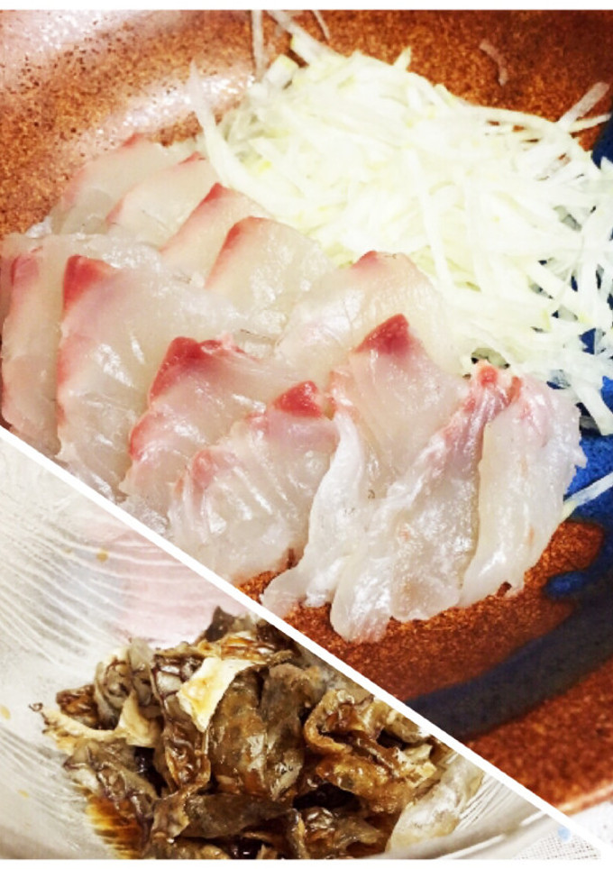 鯛の刺し身と鯛の湯引き-レシピのメイン写真