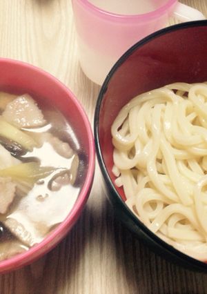 簡単☆豚肉ときのこのつけ汁うどん-レシピのメイン写真