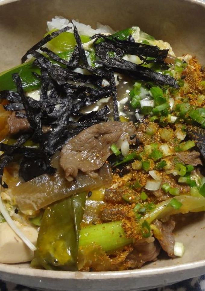 残ったすき焼きで！すき焼き丼-レシピのメイン写真