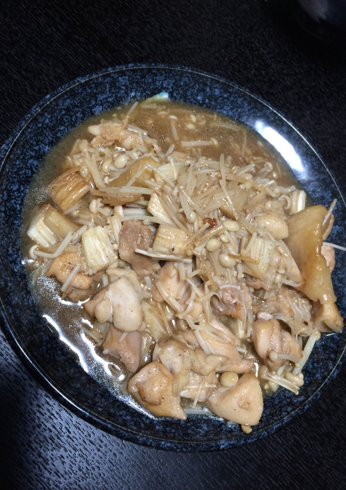 鶏肉とえのきの炒め物-レシピのメイン写真