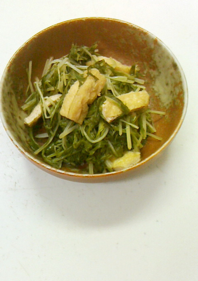 水菜と揚げの煮びたし-レシピのメイン写真