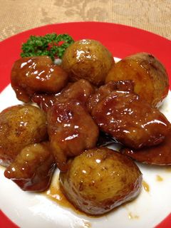 新じゃがと豚の揚げ煮-レシピのメイン写真