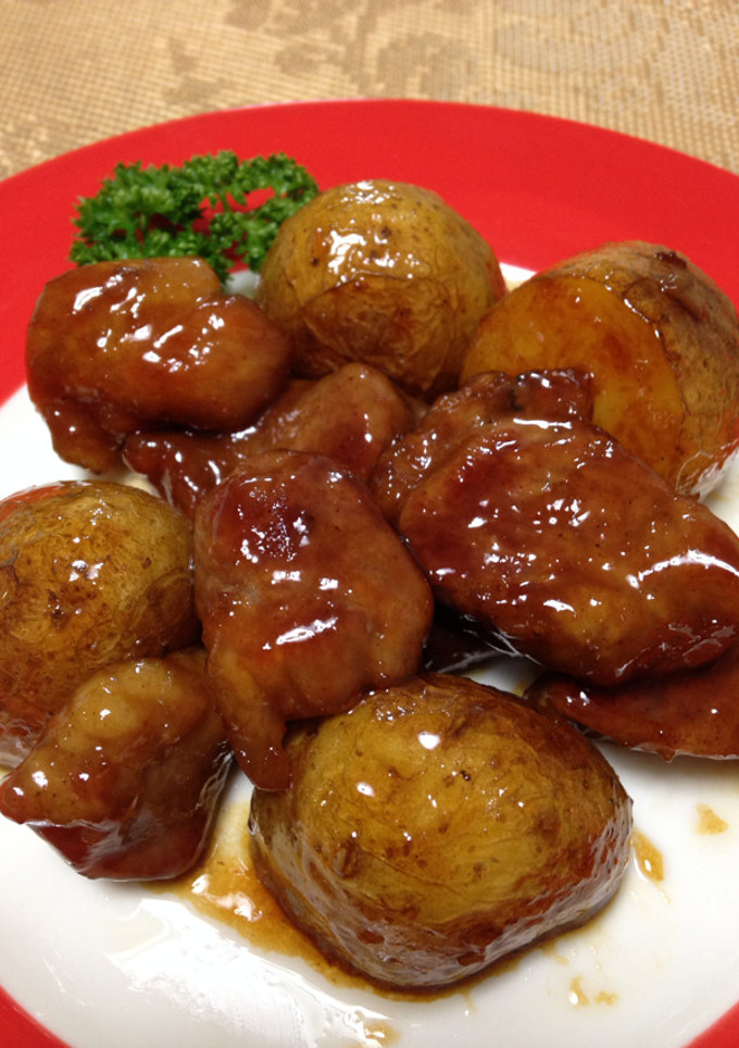 新じゃがと豚の揚げ煮-レシピのメイン写真