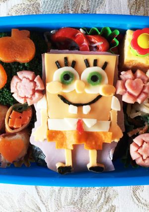 スポンジ☆ボブキャラ弁-レシピのメイン写真