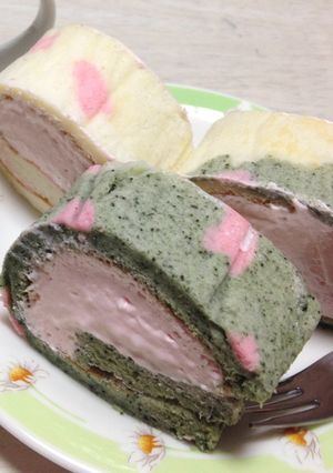 春のロールケーキv-レシピのメイン写真