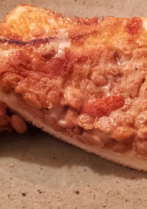フライパンで!カリカリチーズ納豆トースト-レシピのメイン写真
