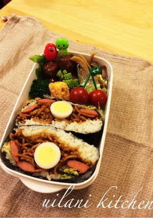 焼きそばで＊簡単美味しいおにぎらず-レシピのメイン写真