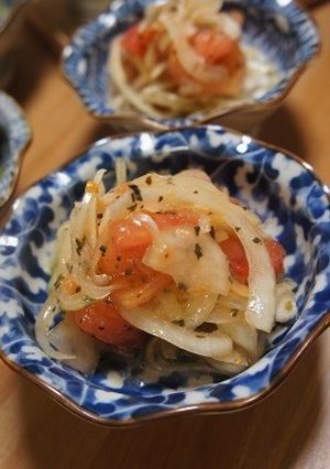 簡単。トマトと玉ねぎのバジル和え-レシピのメイン写真