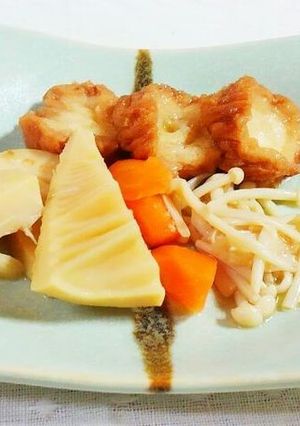 仙台麩（油麩）と筍・エノキの煮物♪-レシピのメイン写真