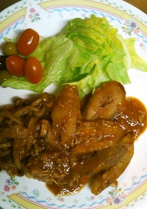 鶏と太ごぼうの赤ワイン煮-レシピのメイン写真