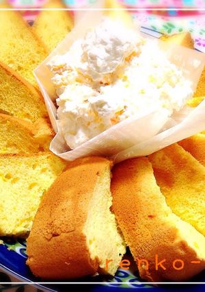 ホワイトデーにも❤︎みかんシフォンケーキ-レシピのメイン写真