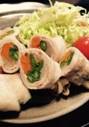 レンジで簡単!野菜の肉巻き♫-レシピのメイン写真